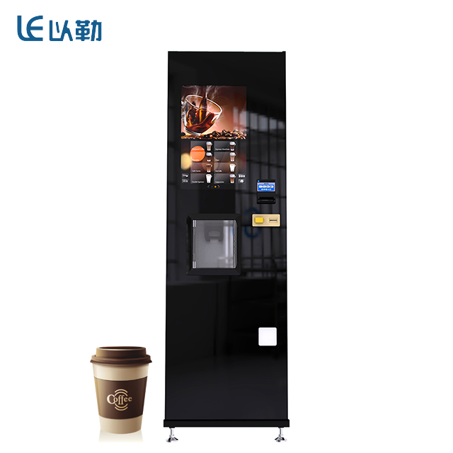 Credit Card Operated Commercial Fully Automatic Espresso Fresh Ground Coffee Maker Vending Machine Commercial with Cup Dispenser