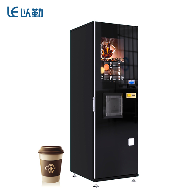 Credit Card Operated Commercial Fully Automatic Espresso Fresh Ground Coffee Maker Vending Machine Commercial with Cup Dispenser